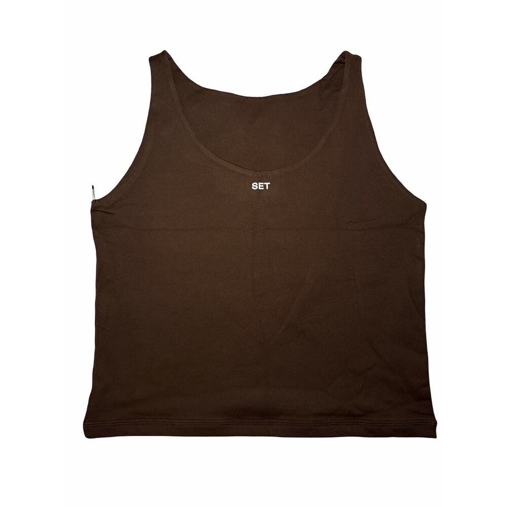 Set Active NWOT Brown Athletic Tank Top Women Large